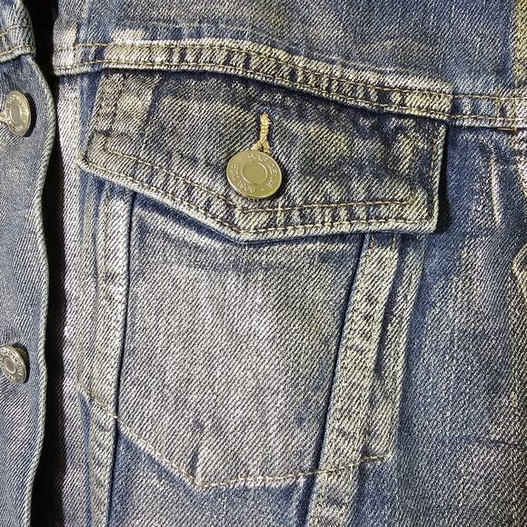 NWT Gap Women's Icon Jacket Medium Indigo Denim Silver Wash Size Large - Picture 10 of 11